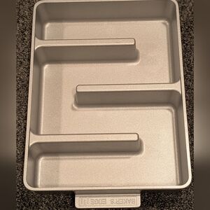 Bakers Edge Brownie Pan 9x12 Cast Aluminum Non-Stick Continuous USA